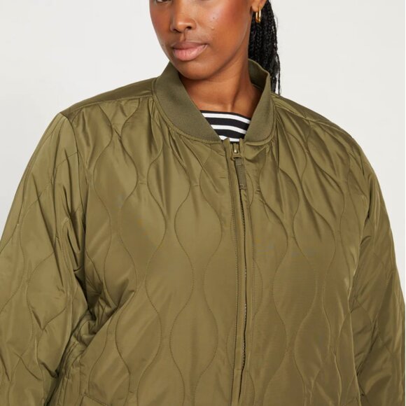 Universal Standard Hudson Quilted Coat - Colour Ivy - Size XS (10-12) - Picture 2 of 7